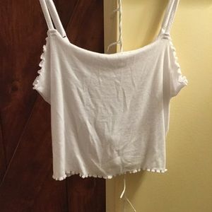 90s White Crop Top